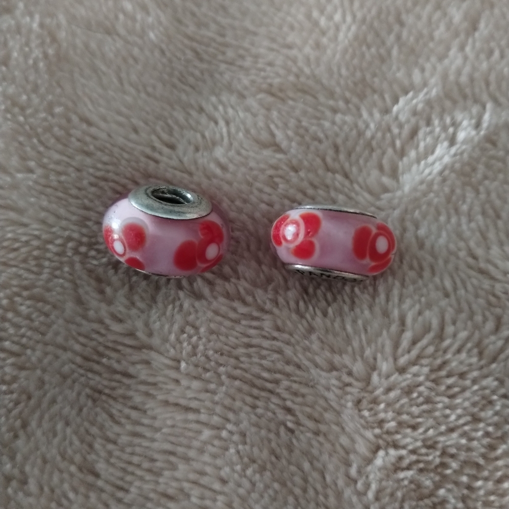 Pandora retired murano glass bead set